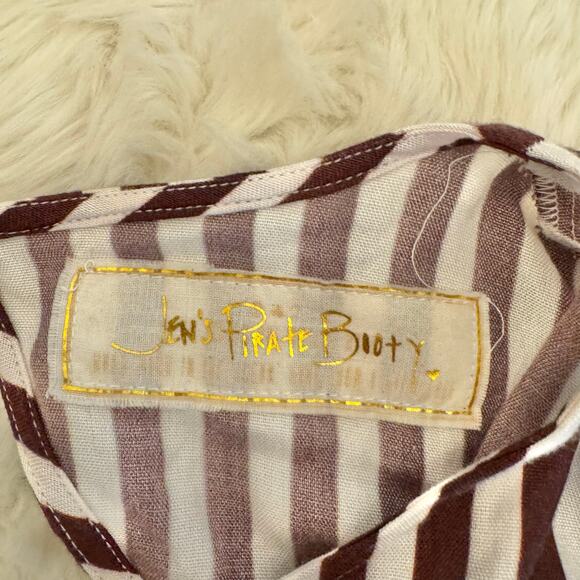 Jen's Pirate Booty Striped Open Back Maxi Dress Large - Picture 4 of 10